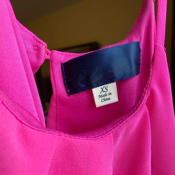 Francesca’s Hot Pink Halter Dress - Picture 3 of 4